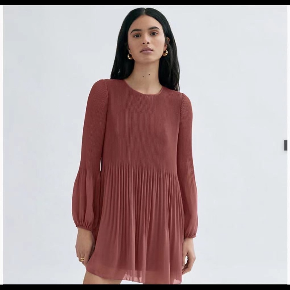 Aritzia Wilfred daydreamer mini dress Ashy Rose Pink NWT size M